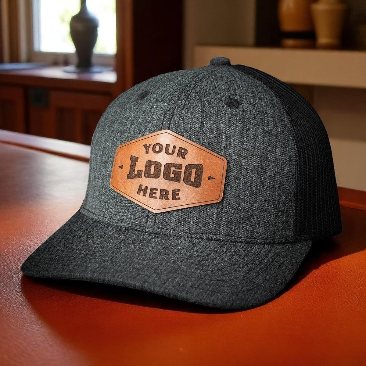 Custom Engraved Leather Patch Hats