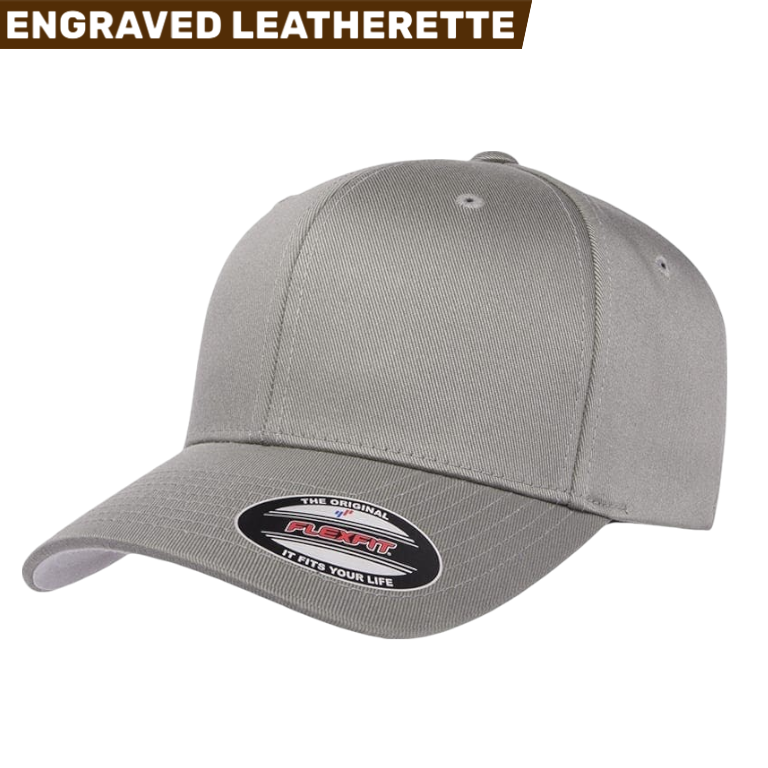 FlexFit® 6277 Wooly with Leatherette Patch
