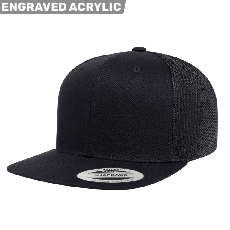 YP Classics 6609 Acrylic Patch Flat Bill Trucker Hat
