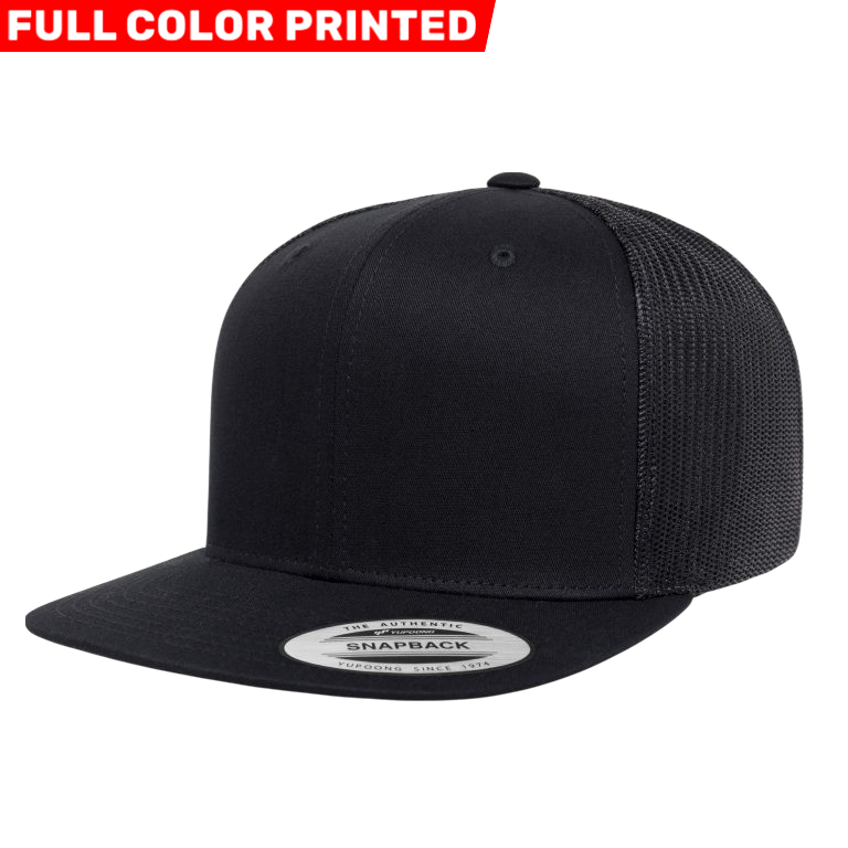 YP Classics 6609 Full Color Patch Flat Bill Trucker Hat