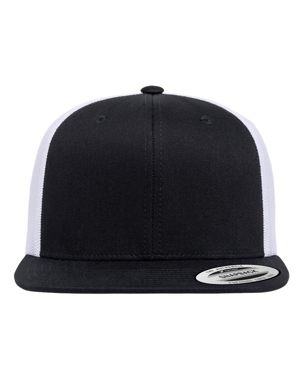 YP Classics 6609 Leatherette Patch Flat Bill Trucker Hat