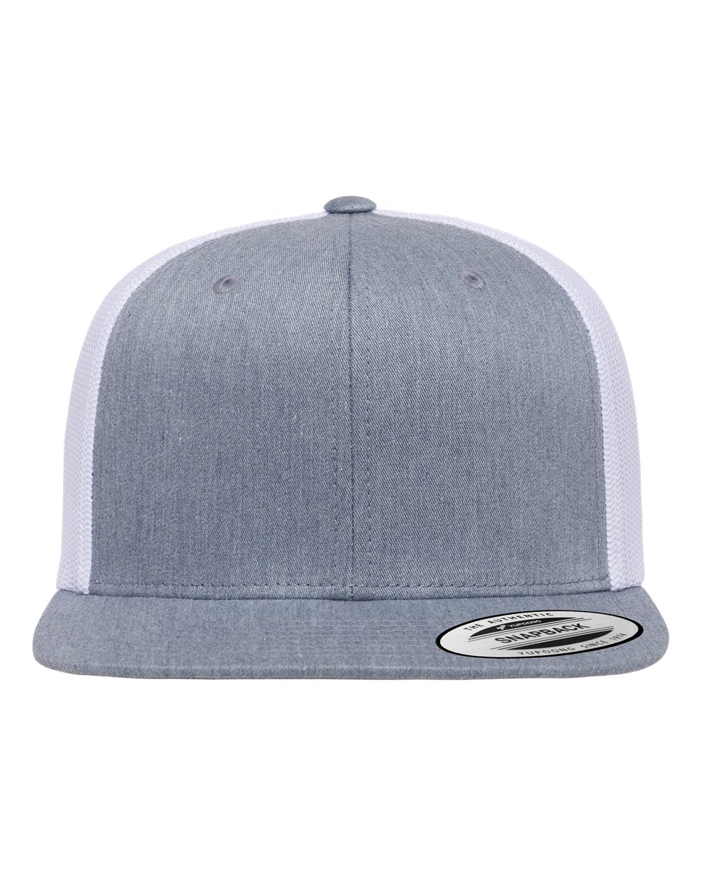 YP Classics 6609 Leatherette Patch Flat Bill Trucker Hat