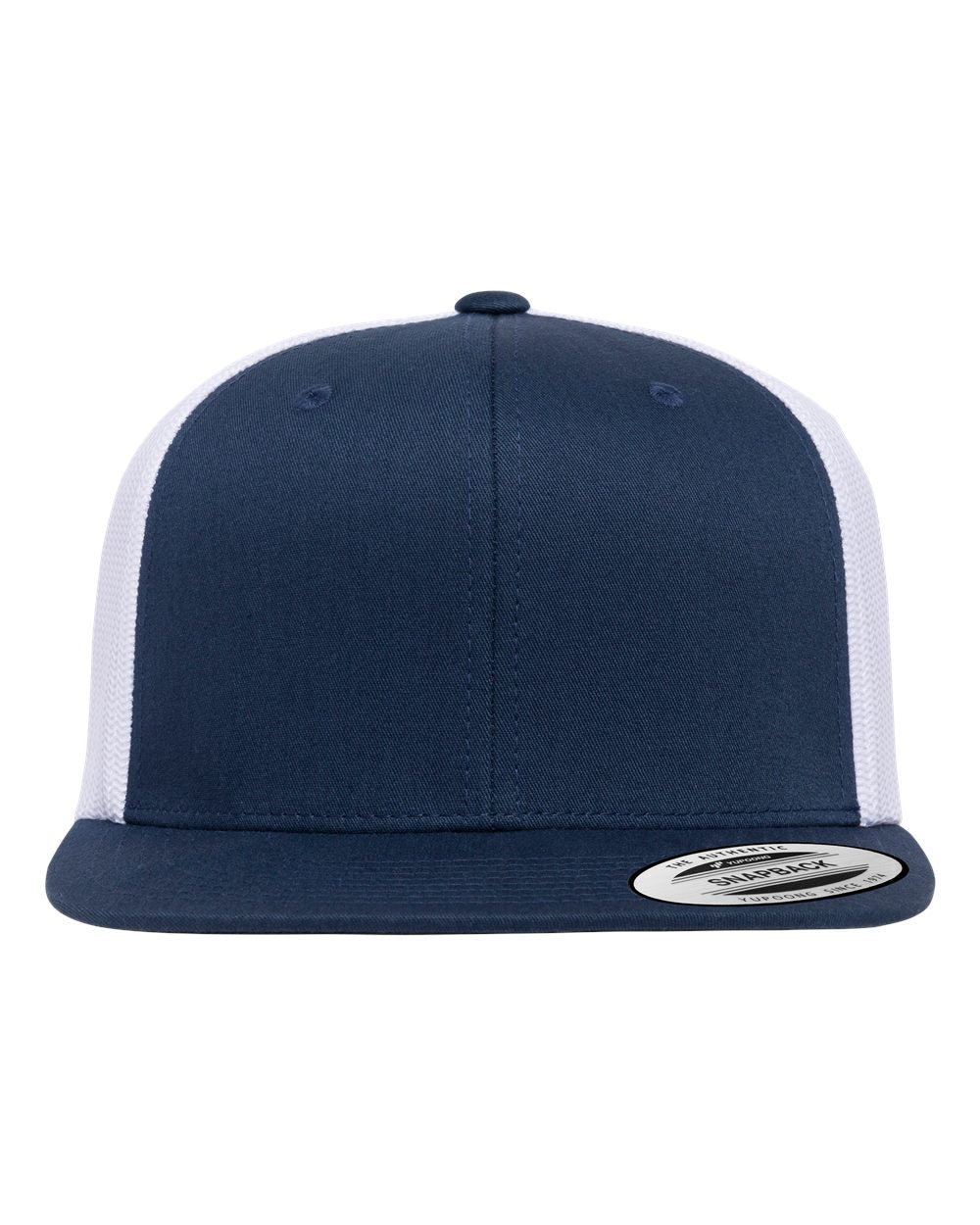 YP Classics 6609 Leatherette Patch Flat Bill Trucker Hat